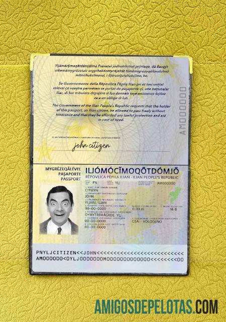 Foto do passaporte Ilia exemplo